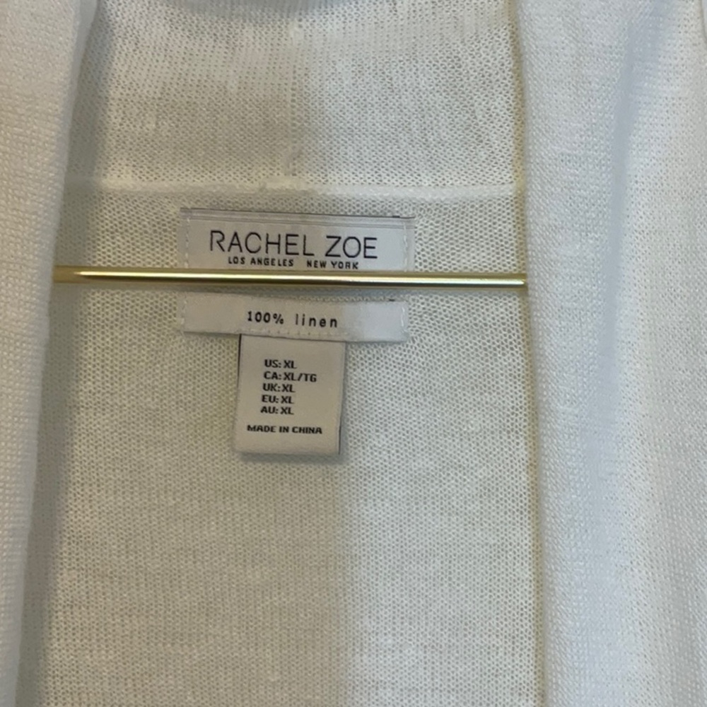 Rachel Zoe Cream Open Front Cardigan XL - Picture 3 of 3